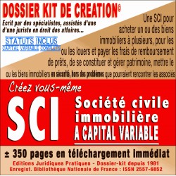 SCI à capital variable - achat-gestion etc.