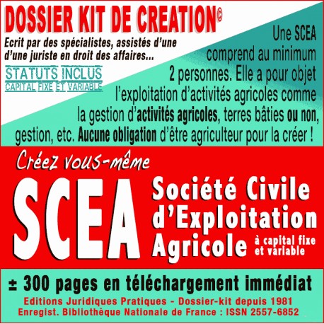 SCEA société civile d'exploitation agricole