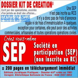 SEP societe en participation